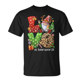 Family Christmas Love Art Teacher Teacher Gnome T-shirt - Thegiftio UK