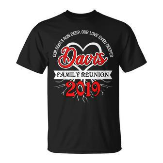 Family Reunion Picnic Roots Davis Last Name Unisex T-Shirt - Seseable