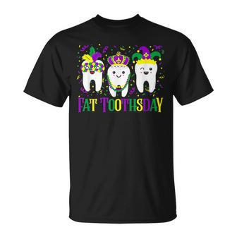Fat Toothsday Dental Mardi Gras Dentist Hygienist Rdh T-shirt - Seseable