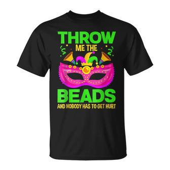Fat Tuesdays Throw Me The Beads Mardi Gras New Orleans T-Shirt - Seseable