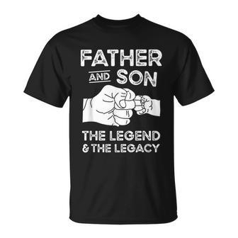Father And Son The Legend And The Legacy Fist Bump Matching Unisex T-Shirt - Monsterry CA
