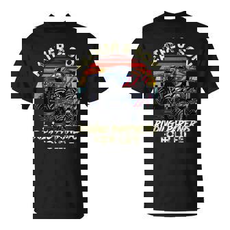 Father And Son Riding Monster Truck For Life Racing Truck T-shirt - Thegiftio