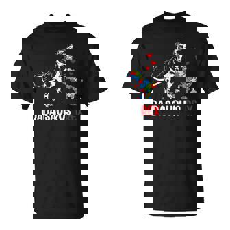 Fathers Day Dadasaurus Rex Autism Awareness Proud Dad T-shirt - Thegiftio UK