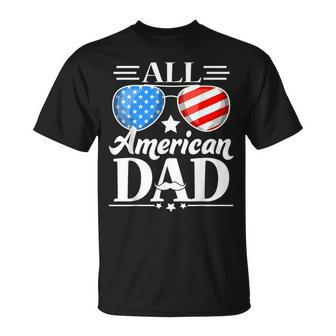 Fathers Day Gift | All American Patriot Usa Dad Unisex T-Shirt | Mazezy
