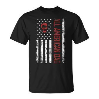 Fathers Day | All American Patriot Usa Dad | 4Th Of July Unisex T-Shirt | Mazezy