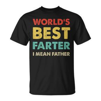 Fathers Day Retro Dad Worlds Best Farter I Mean Father T-shirt - Thegiftio UK