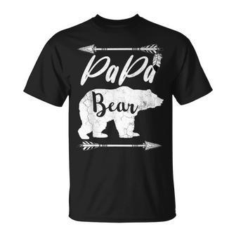 Fathers Day From Wife Papa Bear Grandpa Dad Birthday T-Shirt - Seseable