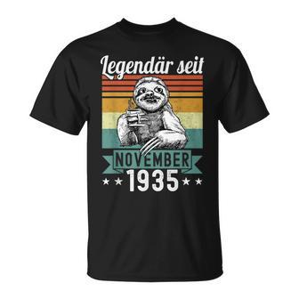 Faultier Legendär Seit November 1935 Geburtstag T-Shirt - Seseable