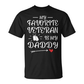 My Favorite Veteran Is My Daddy Proud Army Family Matching T-Shirt - Seseable