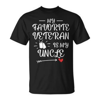 My Favorite Veteran Is My Uncle Proud Army Family Matching T-Shirt - Seseable