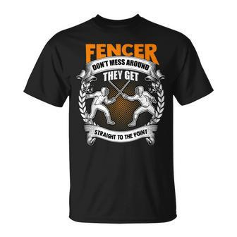 Fencing Youth Men Women Fence Fencer Girls Boys T-shirt - Seseable