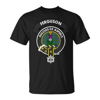 Ferguson Clan Badge Scottish Tartan T-Shirt - Seseable