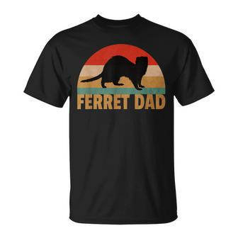 Ferret Retro Pet Ferret Dad Vintage T-Shirt - Seseable