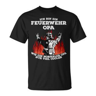 Feuerwehr Opa Cooler Opa Feuerwehrmann T-Shirt - Seseable