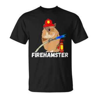 Fire Fighter Hamster Chubby Hammy Firefighter Pet T-Shirt - Seseable