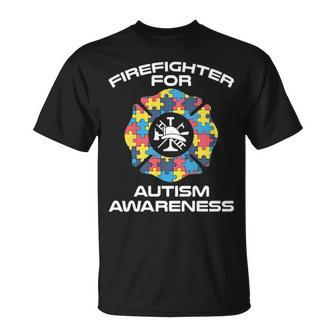 Firefighter Autism Merch - Best Gifts For Firefighters Unisex T-Shirt - Seseable