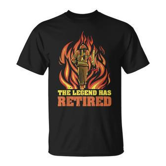 Fireman Retirement Plan The Legend Has Retired Firefighter Unisex T-Shirt - Seseable