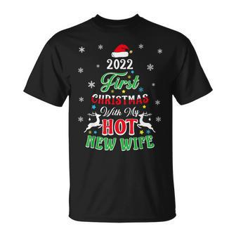 First Christmas With My Hot New Wife Couples Xmas 2022 T-shirt - Seseable