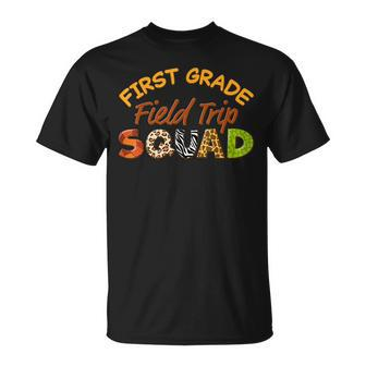 First Grade Students School Zoo Field Trip Squad Matching Unisex T-Shirt | Mazezy UK