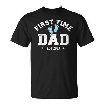 Mens First Time Dad 2023 Pregnancy Announcement T-Shirt - Seseable