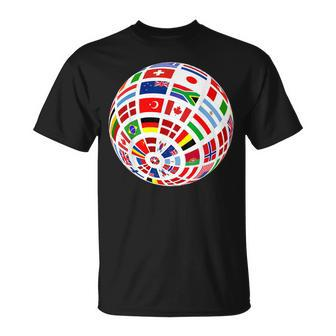 Flags Of Countries Of The World International World Flags T-shirt - Thegiftio UK