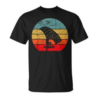 Folie Vintage Retro Foiler Elektrisches Hydrofoil Surfboard T-Shirt - Seseable