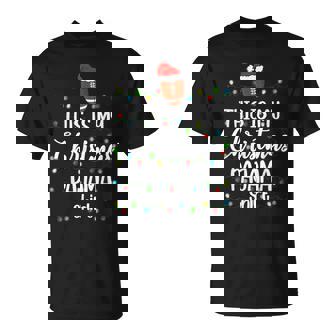 Football Lovers This Is My Christmas Pajama Santa Hat Lights T-shirt - Seseable