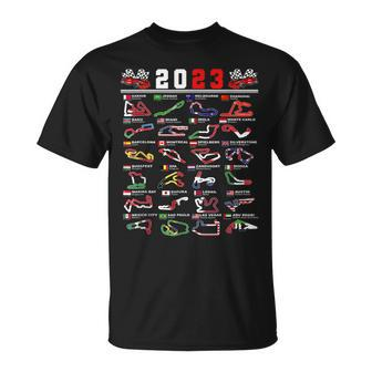 Formula Racing Open Wheel Race Car Fan 2023 World Circuits T-shirt - Thegiftio UK