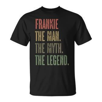 Frankie The Man The Myth The Legend | Funny Men Boys Name Unisex T-Shirt - Seseable