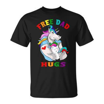 Free Dad Hugs Lgbt Gay Pride V2 Unisex T-Shirt - Seseable