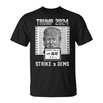 Free Donald Trump Shot Strike 3 Dems Pro Maga Apparel Unisex T-Shirt | Mazezy