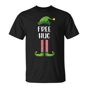 Free Hug Christmas Elf Buddy Matching Family Pajama T-shirt - Seseable