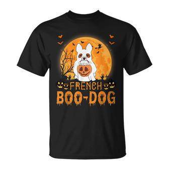 French Boo Dog Bulldog Happy Halloween T-shirt - Thegiftio UK