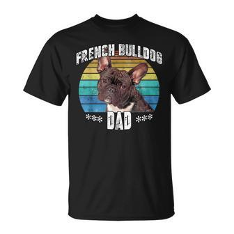 French Bulldog Frenchie Brindle Dad Daddy Fathers Day Gift Unisex T-Shirt | Mazezy