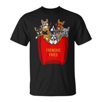 French Bulldog Frenchie Fries Unisex T-Shirt | Mazezy UK
