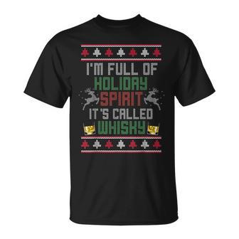 Im Full Of Holiday Spirit Its Called Whisky Whisky Lover T-shirt - Thegiftio