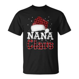 Fun Santa Hat Christmas Costume Family Matching Nana Claus Unisex T-Shirt - Monsterry