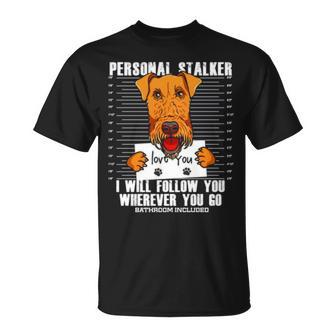 Funny Airedale Terrier Dog Lover Unisex T-Shirt | Mazezy