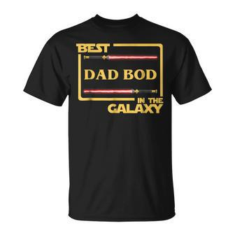 Funny Best Dad Bod In Galaxy Dadbod Birthday Gift Unisex T-Shirt | Mazezy