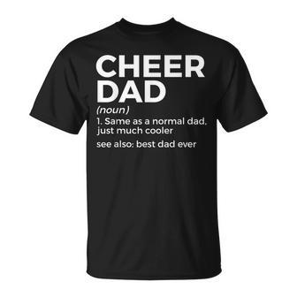 Funny Cheer Dad Definition Best Dad Ever Cheerleading Unisex T-Shirt - Seseable