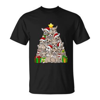 Funny Christmas Chihuahua Pajama Shirt Tree Dog Dad Mom Xmas Unisex T-Shirt - Monsterry UK