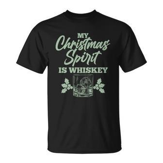 Funny Christmas Spirit Is Whiskey V3 Unisex T-Shirt - Monsterry AU