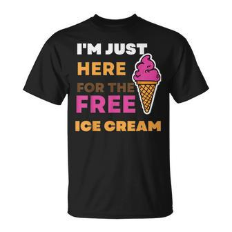 Funny Cruise 2023 Im Just Here For The Free Ice Cream Unisex T-Shirt | Mazezy