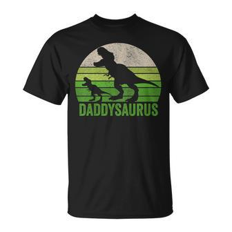 Funny Daddy Dinosaur T Shirt Daddysaurus Fathers Day Shirts Unisex T-Shirt | Mazezy