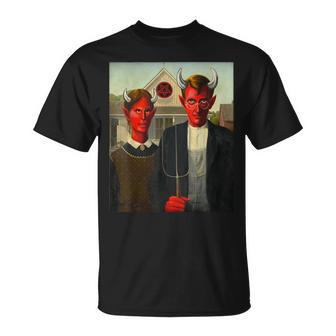 Funny Devil Lover Satan Satanic Halloween Wiccan Devil Unisex T-Shirt | Mazezy