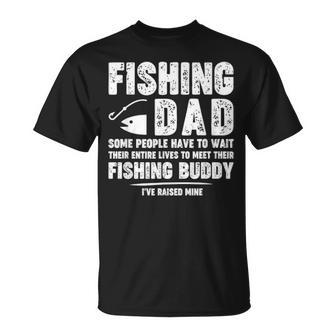 Funny Fishing Dad Father Kid Matching Fathers Day Gift Unisex T-Shirt - Seseable