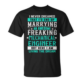 Funny Freaking Awesome Mechanical Engineer Him Her Couples Unisex T-Shirt | Mazezy