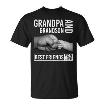 Funny Grandpa And Grandson Best Friends For Life T Unisex T-Shirt | Mazezy