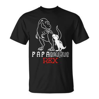 Funny Mens Fathers Day Papasaurus Rex Dinosaur Gifts For Men Unisex T-Shirt - Seseable