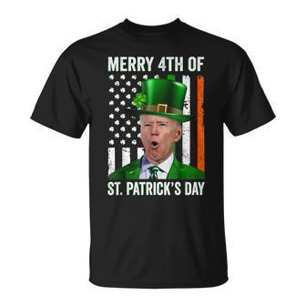 Funny Merry 4Th Of St Patricks Day Joe Biden Leprechaun Hat Unisex T-Shirt | Mazezy